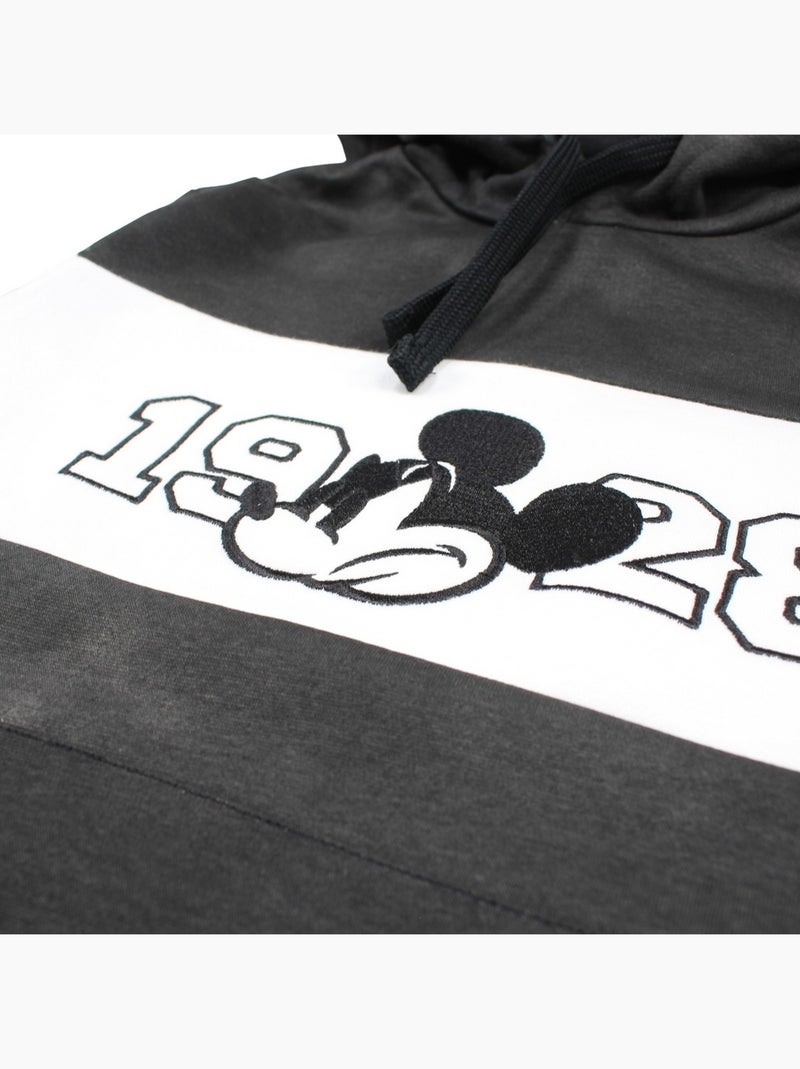 Disney - Sweat enfant capuche noir et blanc Noir - Kiabi