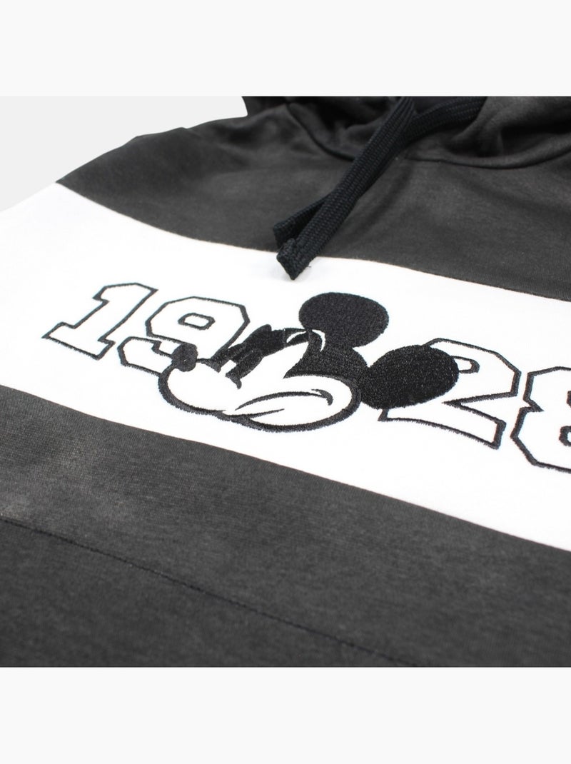 Disney - Sweat enfant capuche noir et blanc Noir - Kiabi