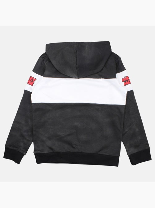 Disney - Sweat enfant capuche noir et blanc - Kiabi