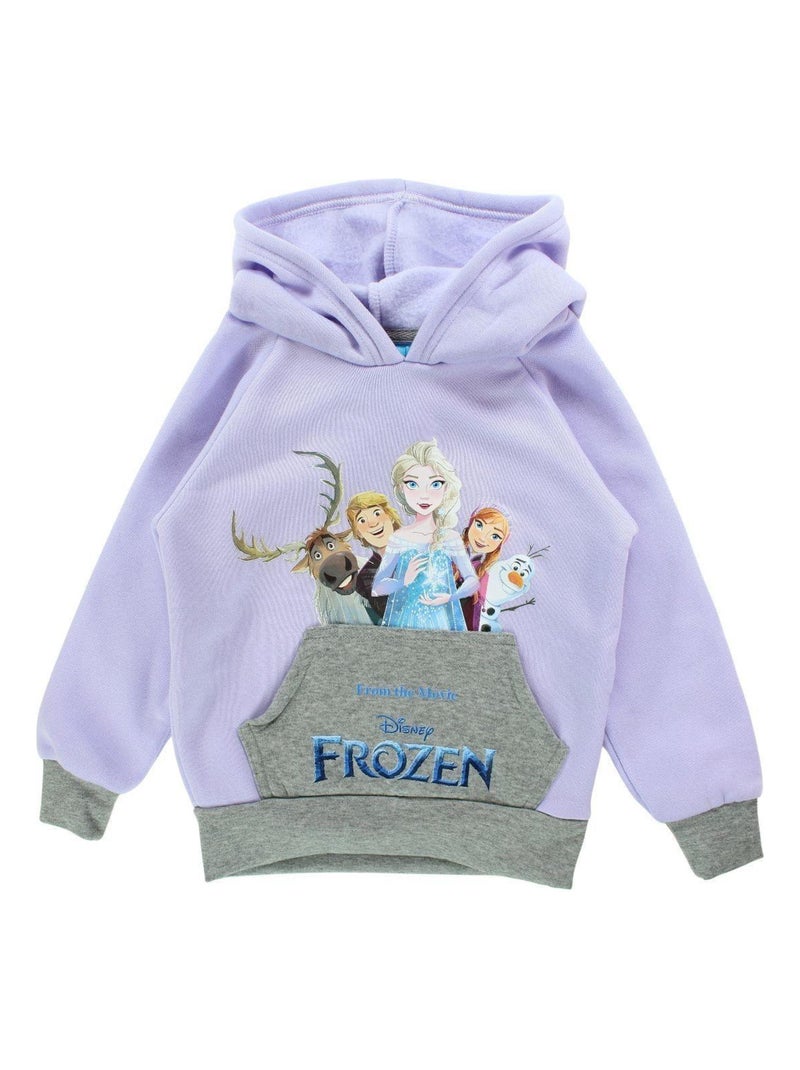 Disney - Sweat fille imprimé La Reine Des Neiges Violet - Kiabi
