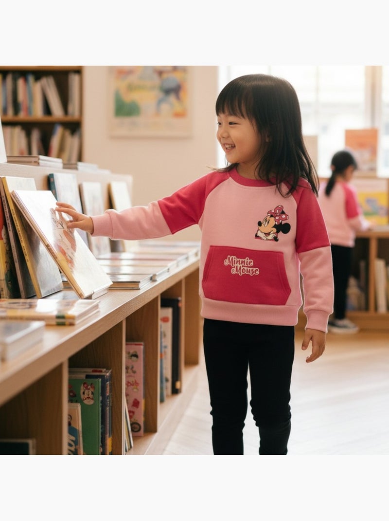 Disney - Sweat fille imprimé Rose - Kiabi