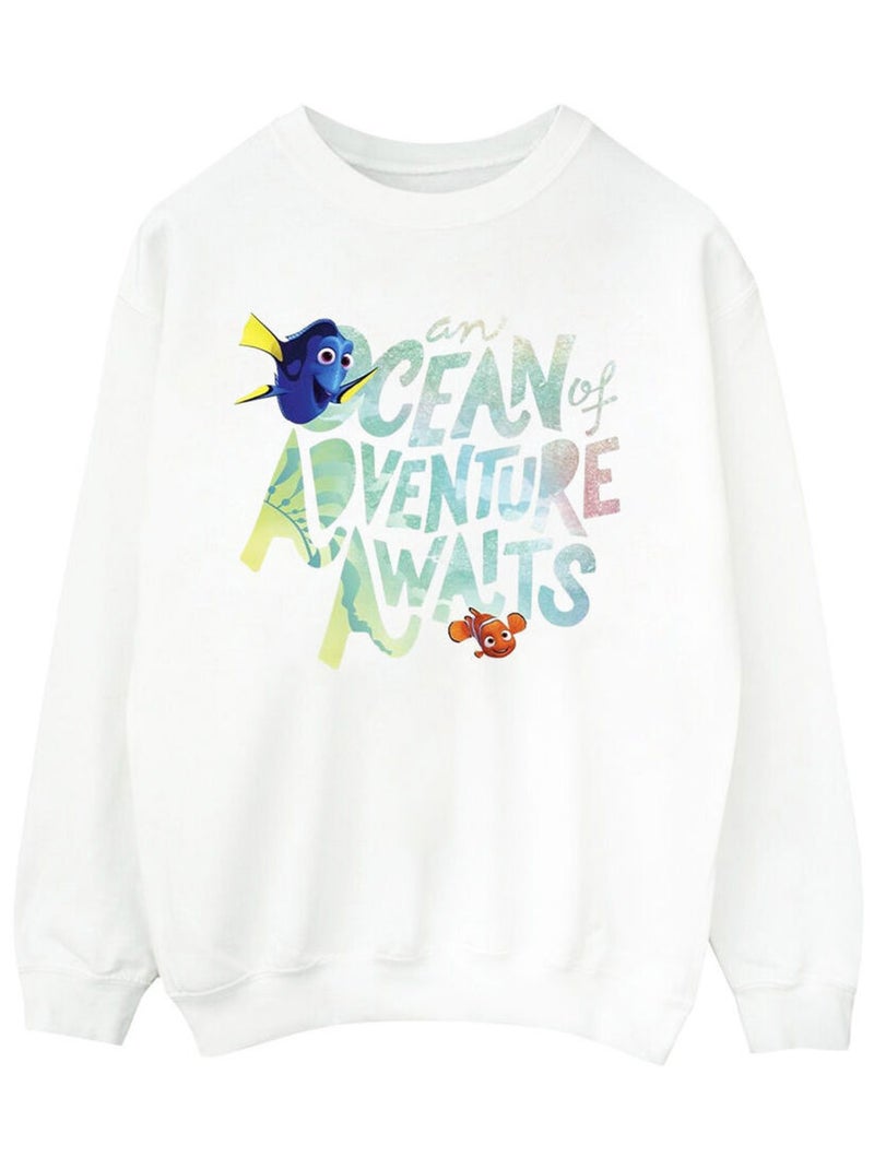 Disney - Sweat FINDING DORY ADVENTURE Blanc - Kiabi