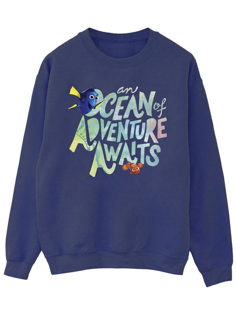 Disney - Sweat FINDING DORY ADVENTURE Bleu marine - Kiabi