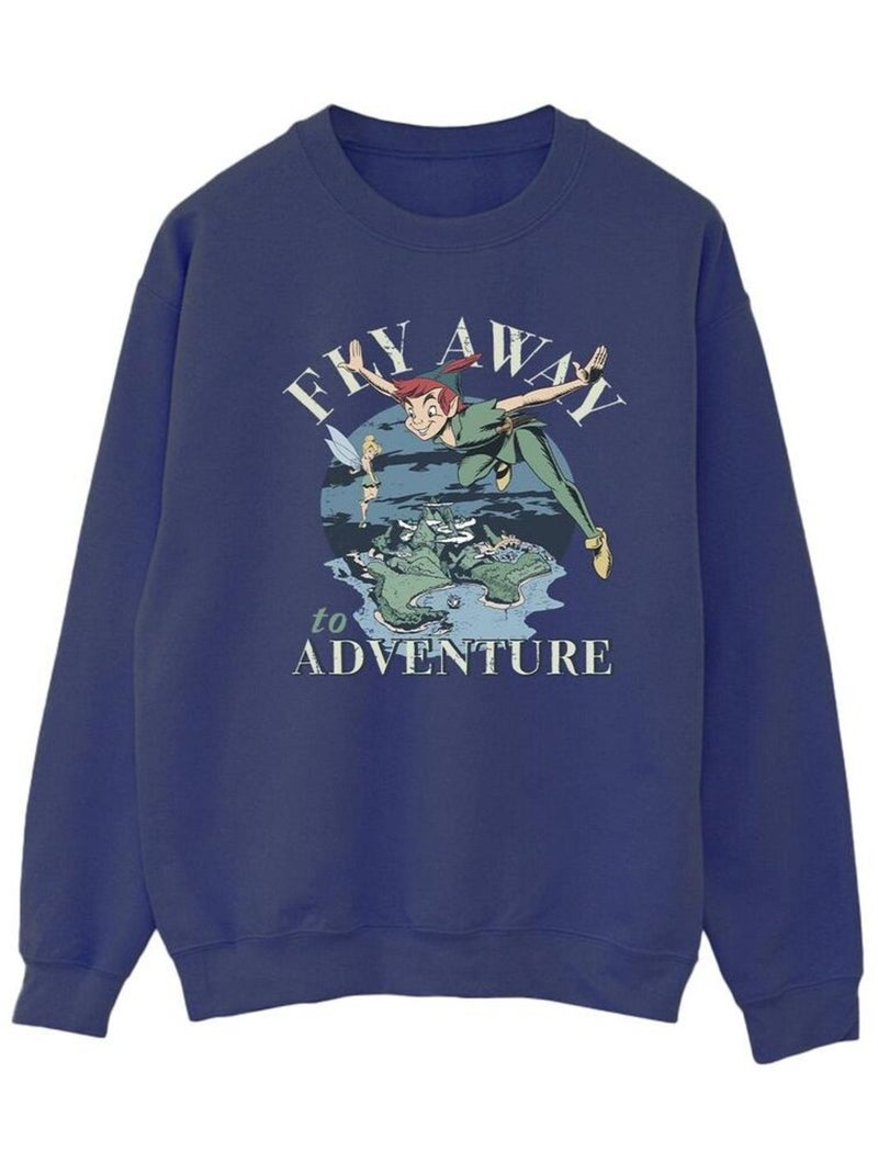 Disney - Sweat FLY AWAY TO ADVENTURE Bleu marine - Kiabi