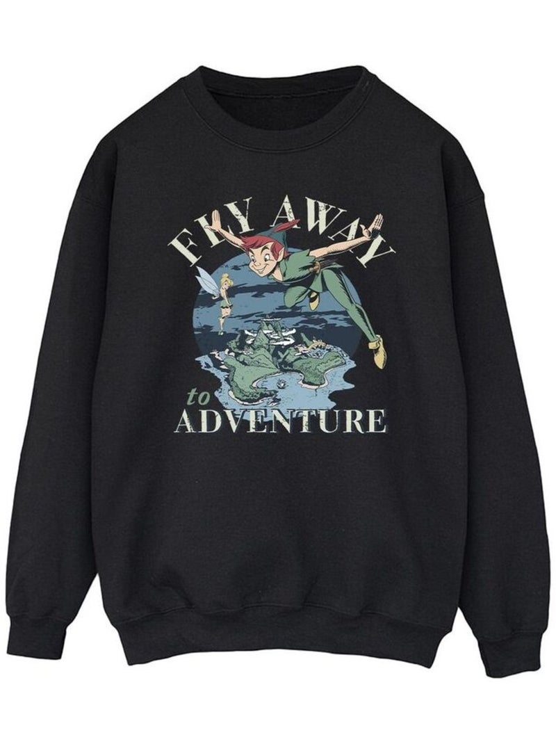 Disney - Sweat FLY AWAY TO ADVENTURE Noir - Kiabi