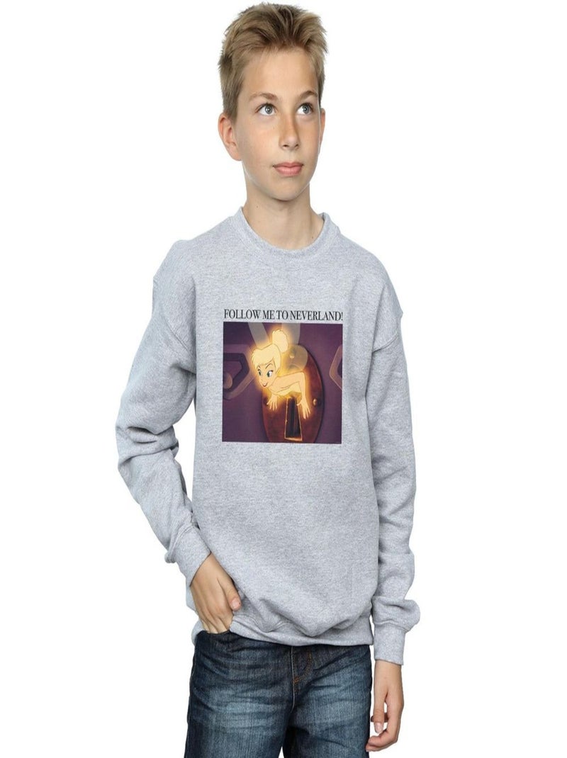 Disney - Sweat FOLLOW ME Gris chiné - Kiabi