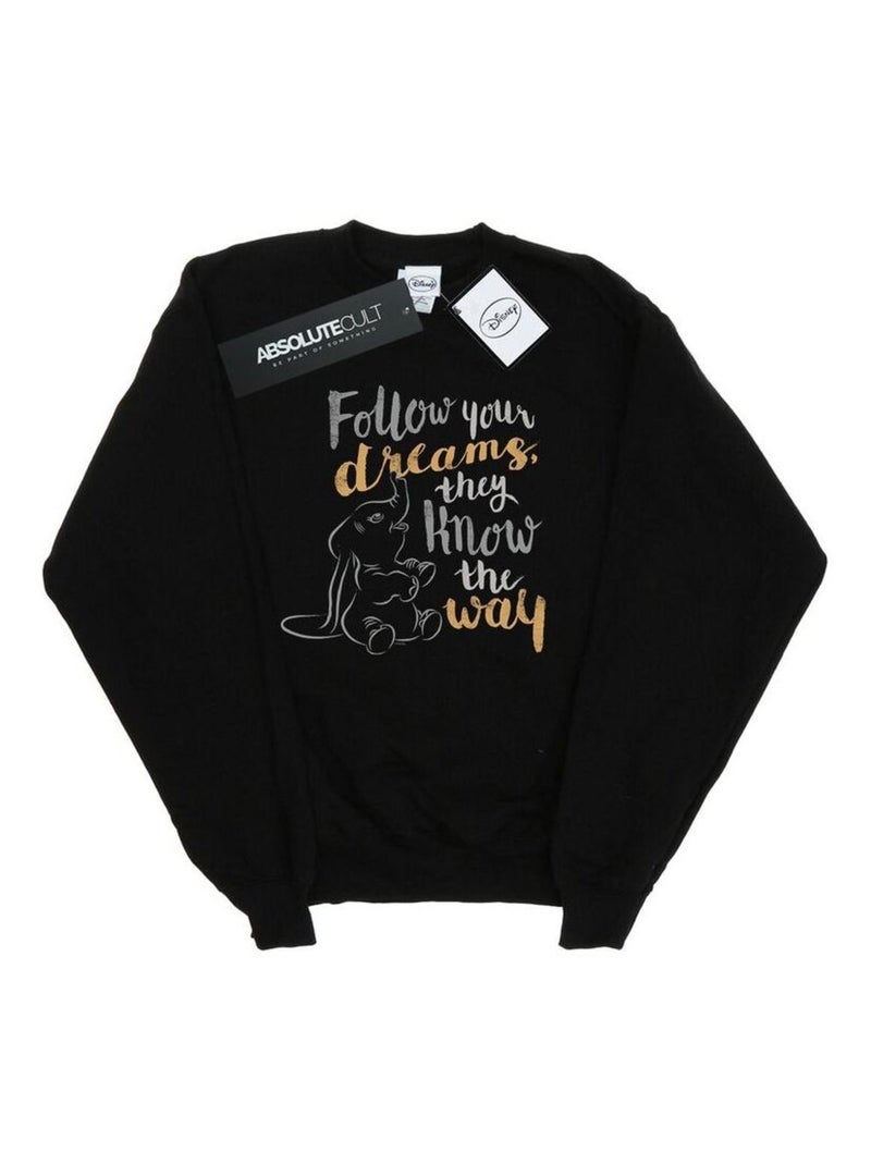 Disney - Sweat FOLLOW YOUR DREAM Noir - Kiabi