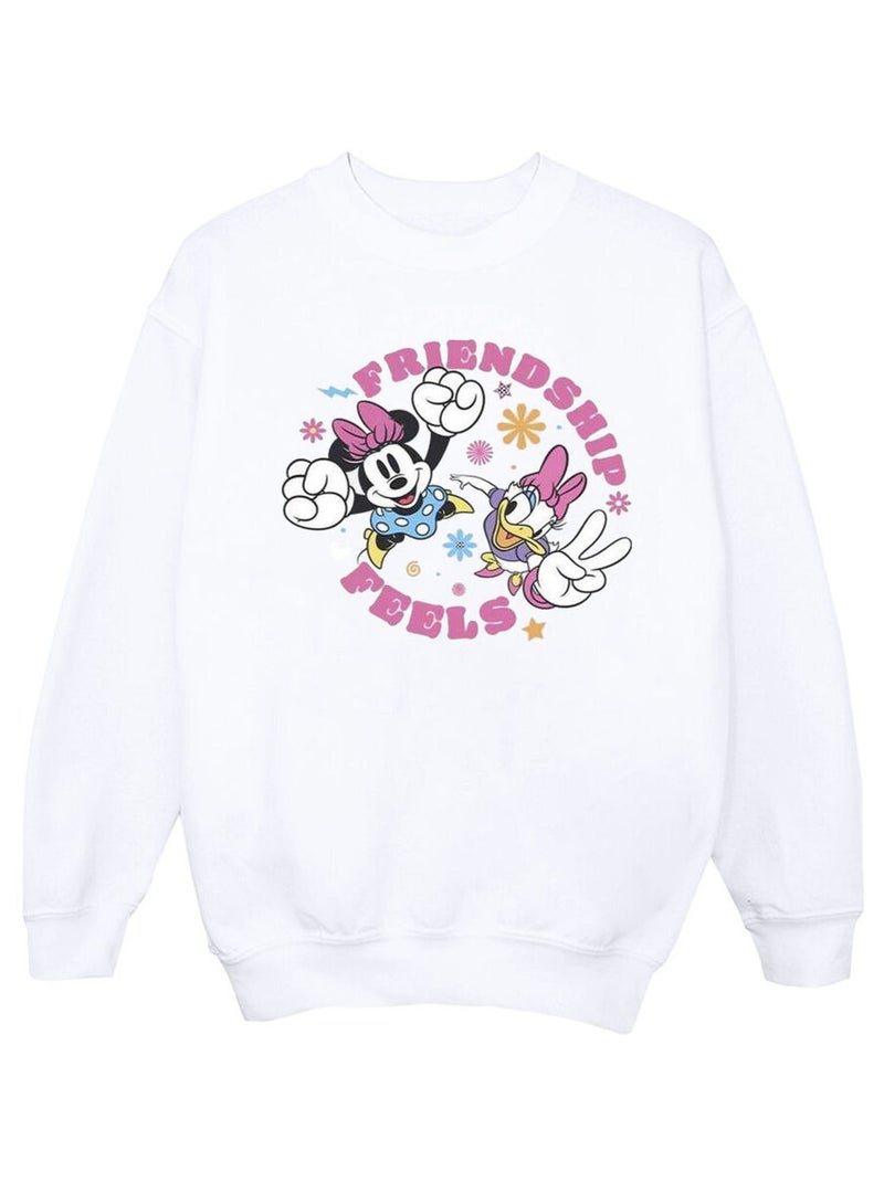 Disney - Sweat FRIENDSHIP Blanc - Kiabi