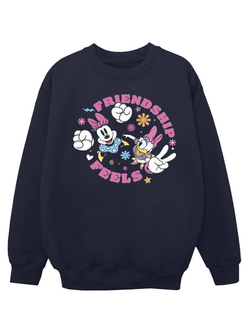 Disney - Sweat FRIENDSHIP Bleu marine - Kiabi