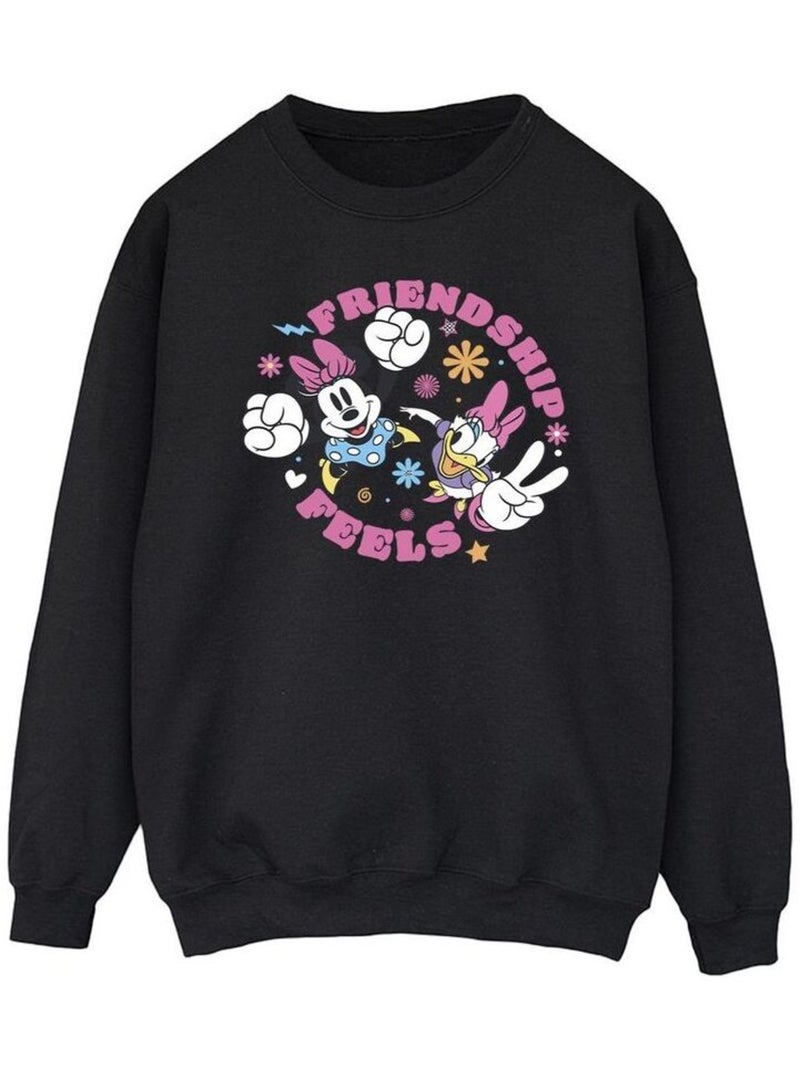 Disney - Sweat FRIENDSHIP Noir - Kiabi