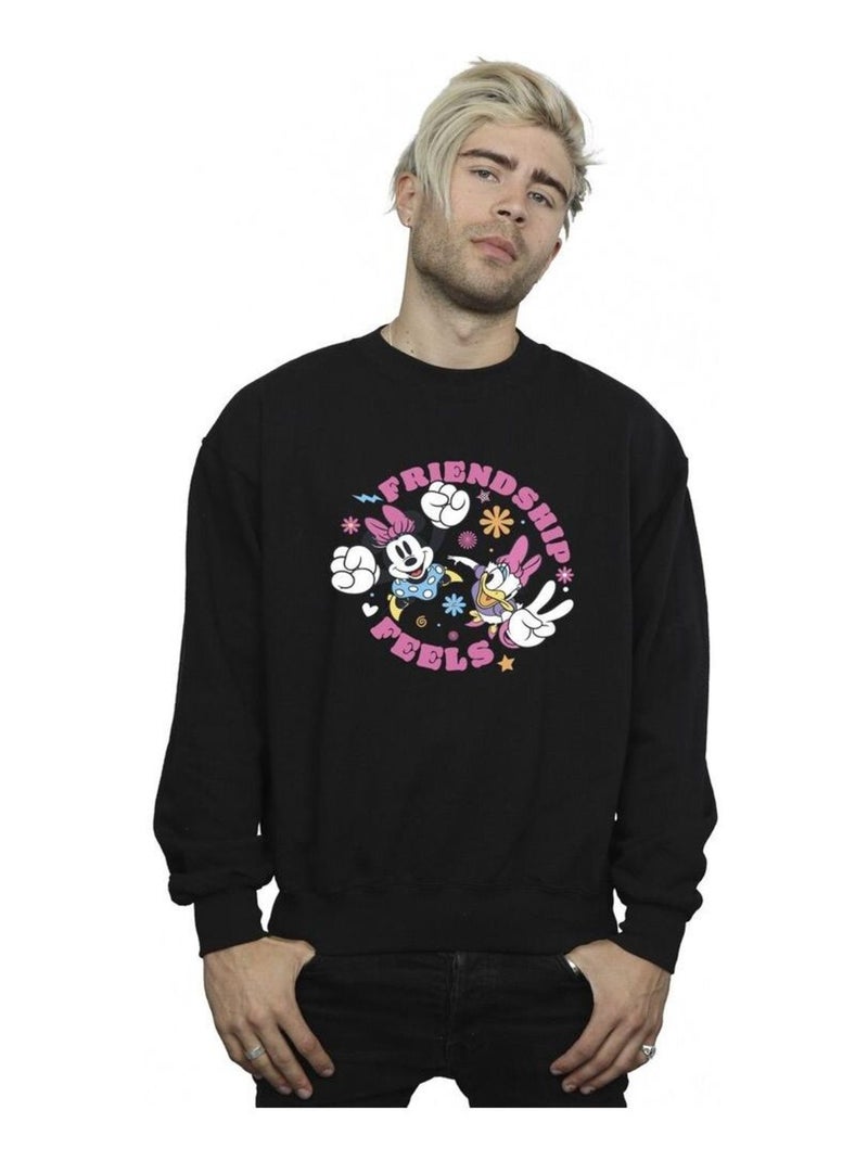 Disney - Sweat FRIENDSHIP Noir - Kiabi