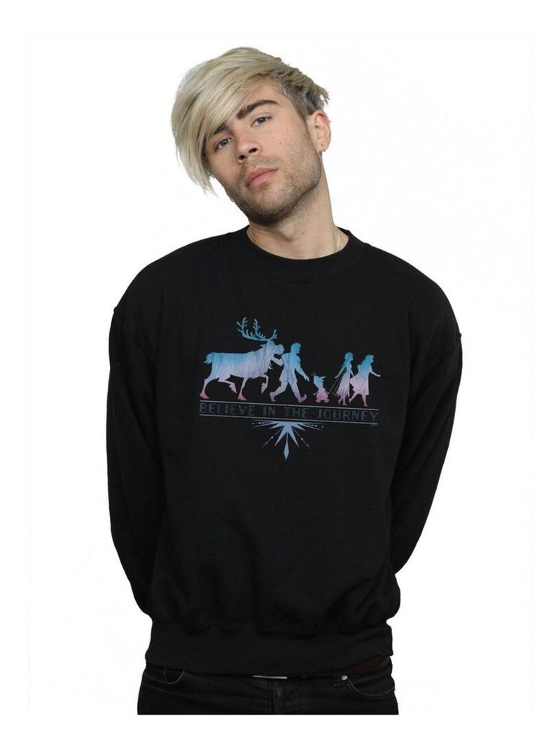 Disney - Sweat FROZEN BELIEVE IN THE JOURNEY Noir - Kiabi