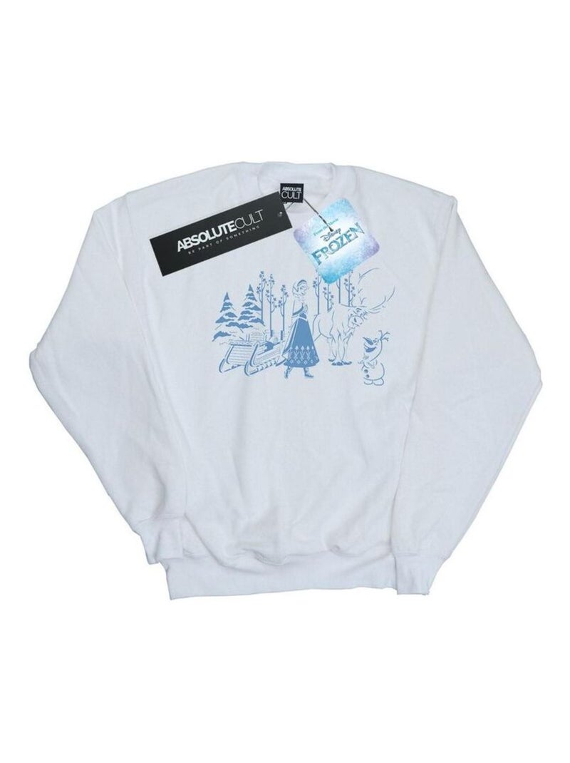 Disney - Sweat FROZEN Blanc - Kiabi