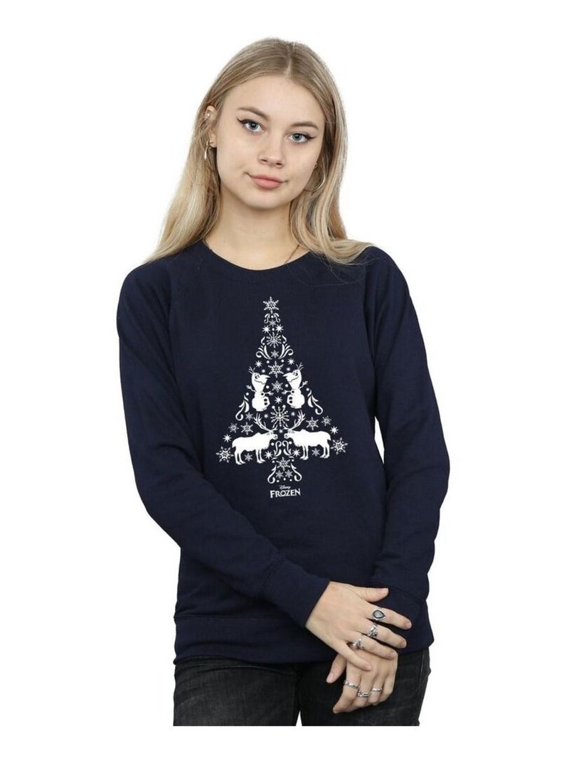 Disney - Sweat FROZEN Bleu marine - Kiabi