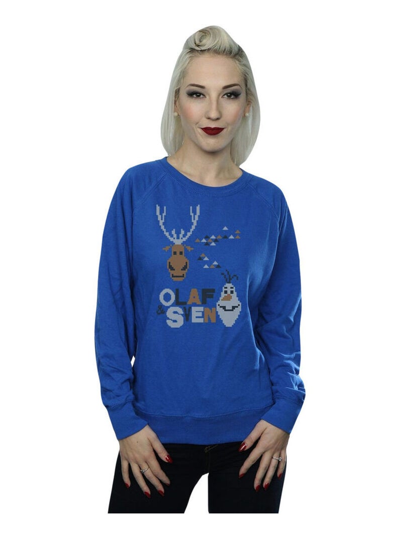 Disney - Sweat FROZEN Bleu roi - Kiabi