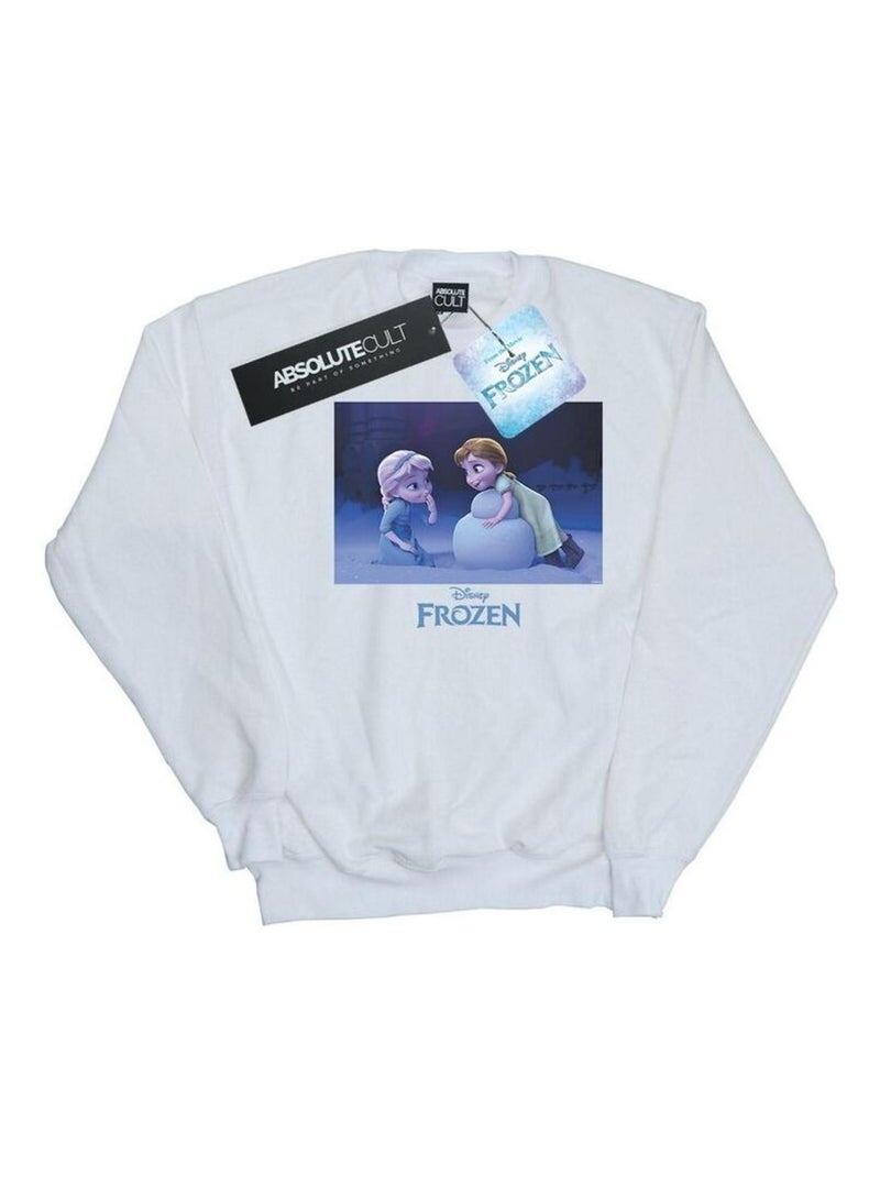 Disney - Sweat FROZEN BUILD A SNOWMAN Blanc - Kiabi