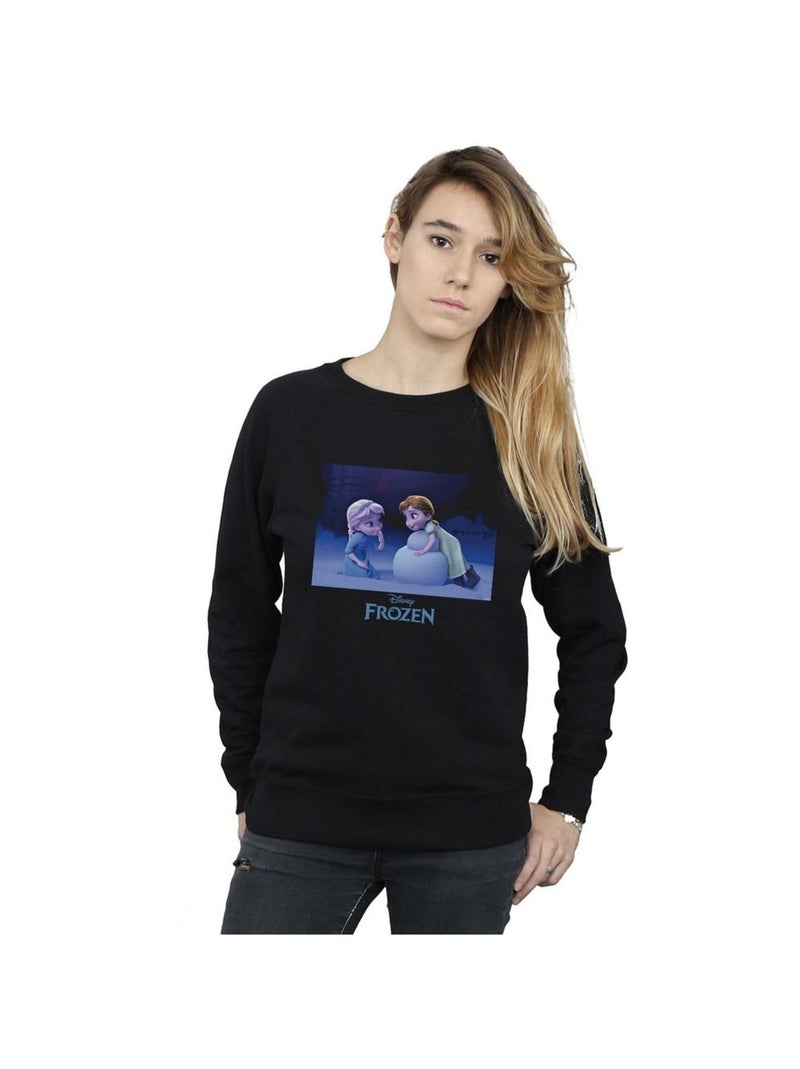 Disney - Sweat FROZEN BUILD A SNOWMAN Noir - Kiabi
