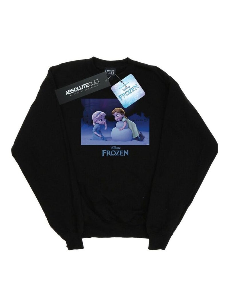 Disney - Sweat FROZEN BUILD A SNOWMAN Noir - Kiabi