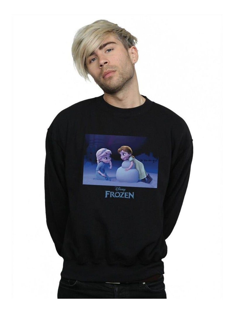 Disney - Sweat FROZEN BUILD A SNOWMAN Noir - Kiabi