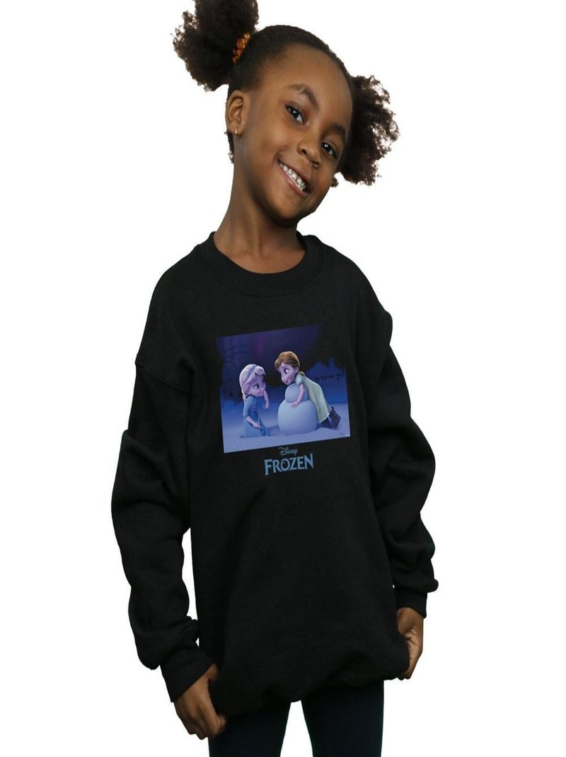 Disney - Sweat FROZEN BUILD A SNOWMAN Noir - Kiabi