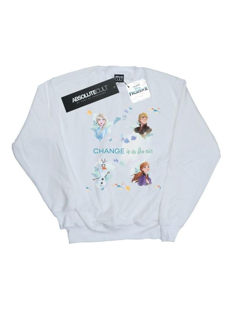 Disney - Sweat FROZEN CHANGE IS IN THE AIR Blanc - Kiabi