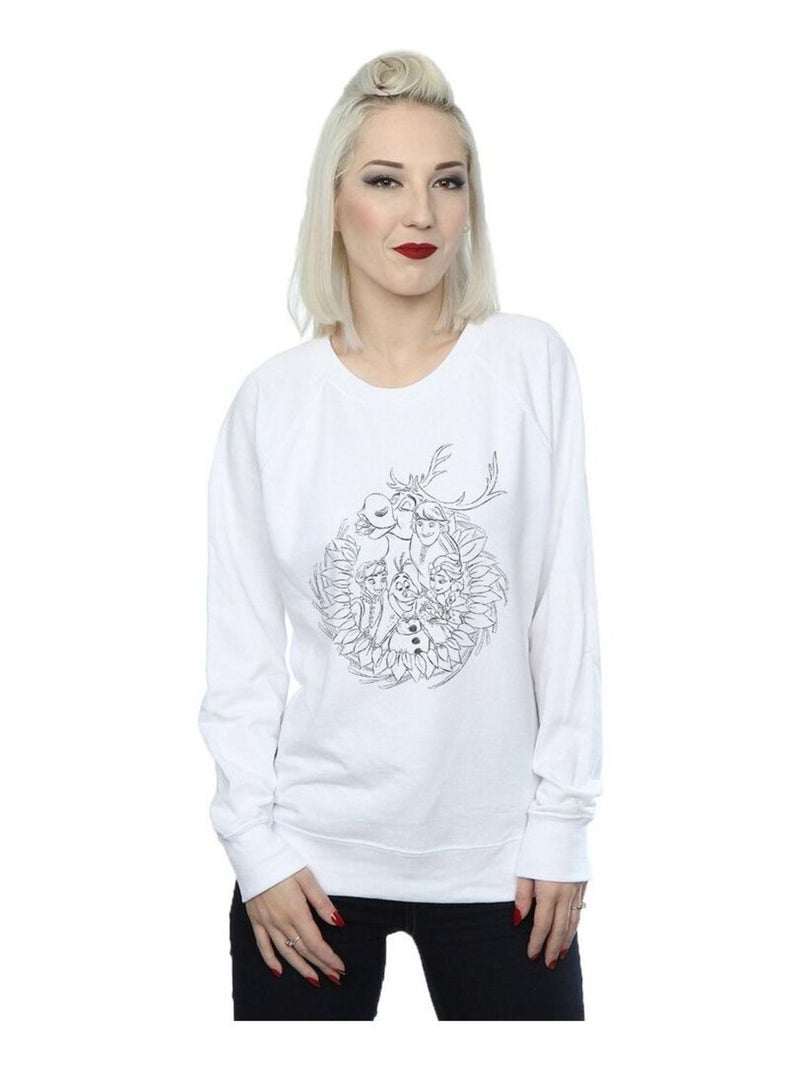 Disney - Sweat FROZEN FRIENDS Blanc - Kiabi