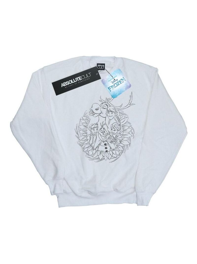 Disney - Sweat FROZEN FRIENDS Blanc - Kiabi