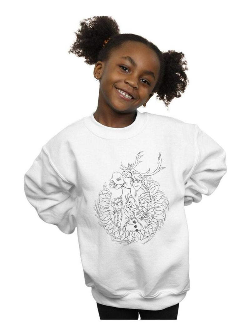 Disney - Sweat FROZEN FRIENDS Blanc - Kiabi
