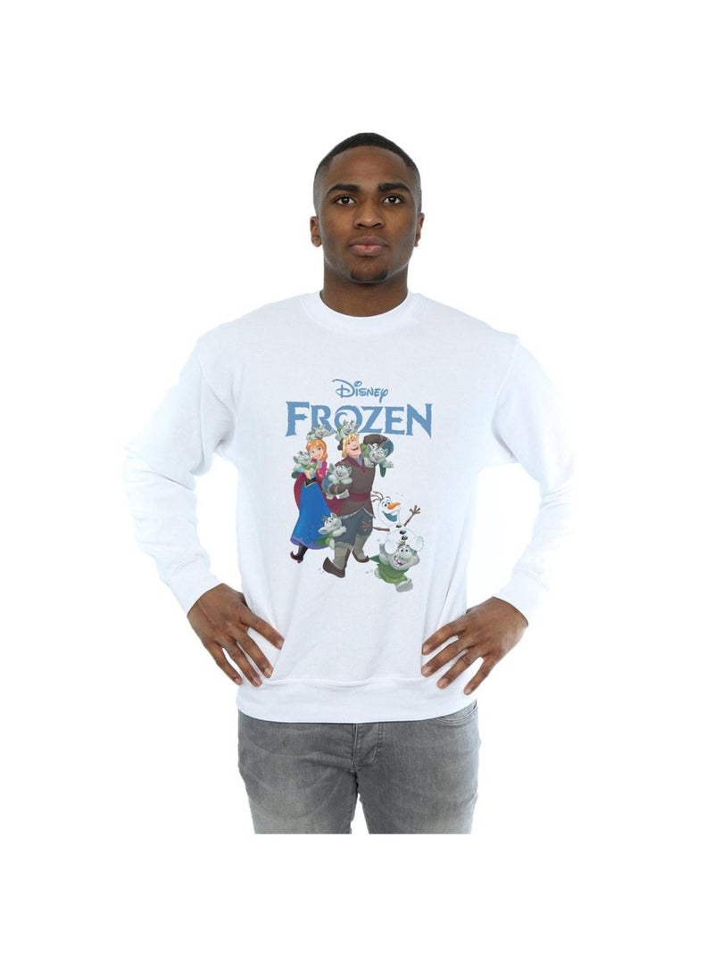 Disney - Sweat FROZEN HAPPY TROLLS Blanc - Kiabi