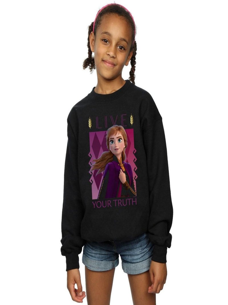 Disney - Sweat FROZEN LIVE YOUR TRUTH Noir - Kiabi