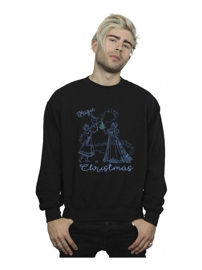 Disney - Sweat FROZEN MAGIC CHRISTMAS Noir - Kiabi