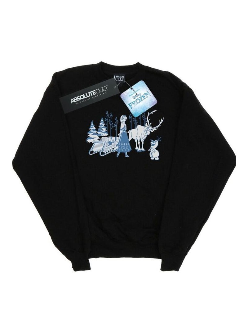Disney - Sweat FROZEN Noir - Kiabi