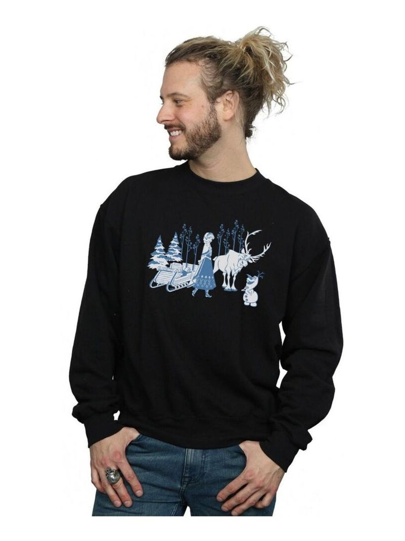 Disney - Sweat FROZEN Noir - Kiabi