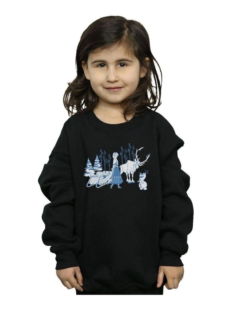 Disney - Sweat FROZEN Noir - Kiabi