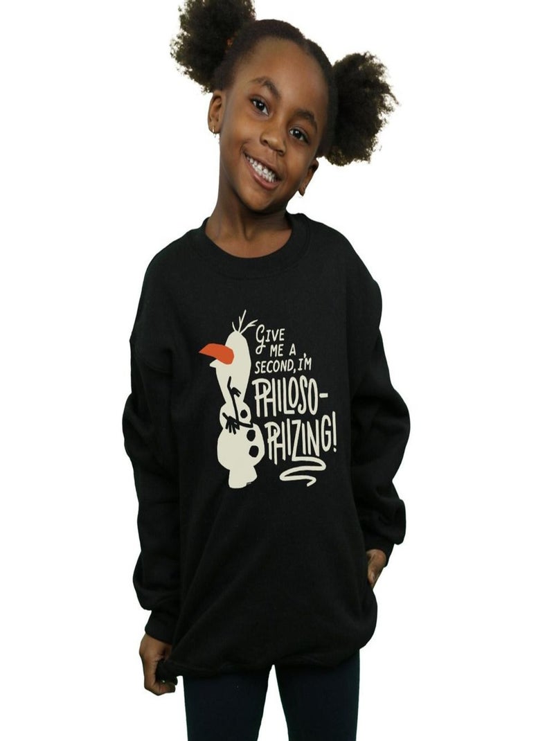 Disney - Sweat FROZEN PHILOSOPHIZING Noir - Kiabi