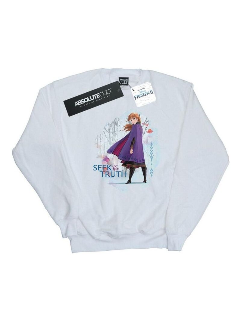 Disney - Sweat FROZEN SEEK THE TRUTH Blanc - Kiabi