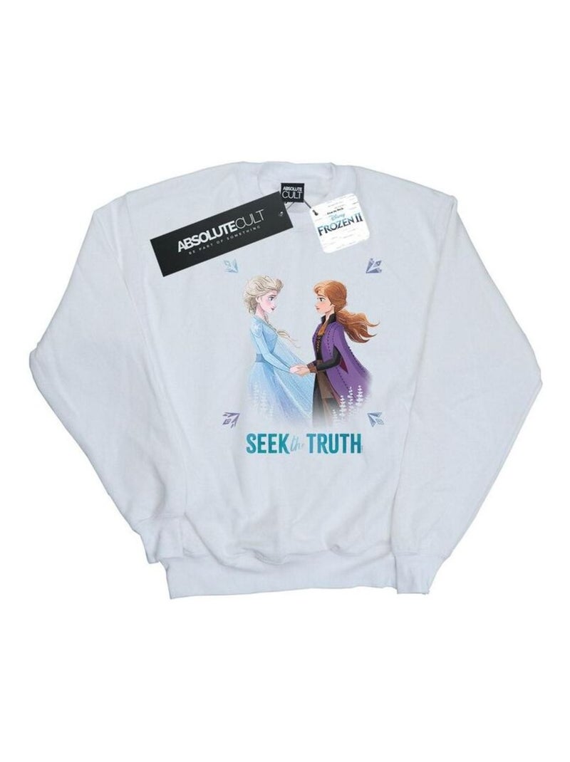 Disney - Sweat FROZEN SEEK THE TRUTH Blanc - Kiabi