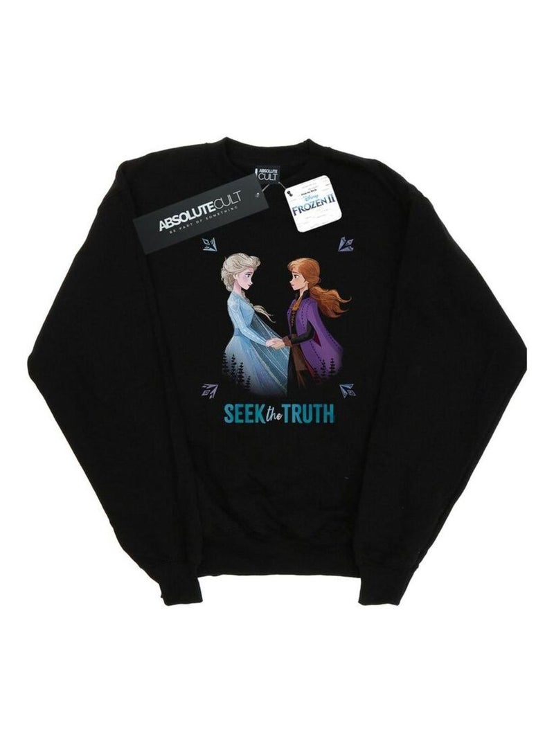 Disney - Sweat FROZEN SEEK THE TRUTH Noir - Kiabi