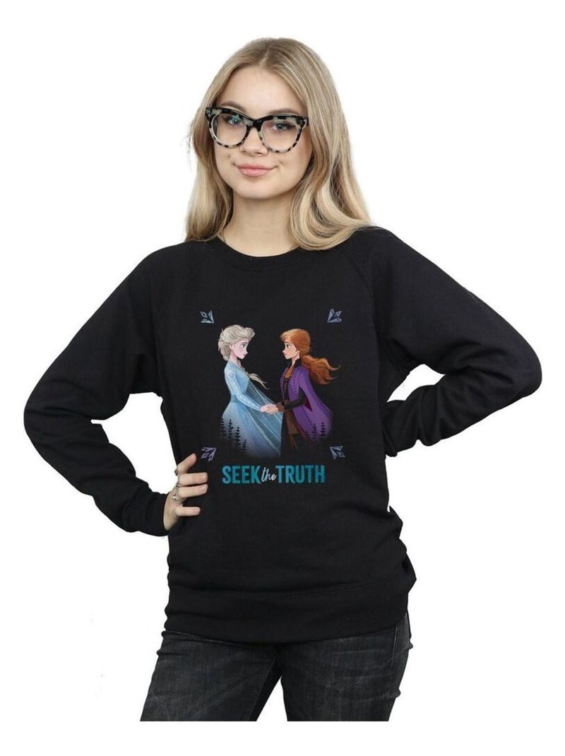 Disney - Sweat FROZEN SEEK THE TRUTH Noir - Kiabi