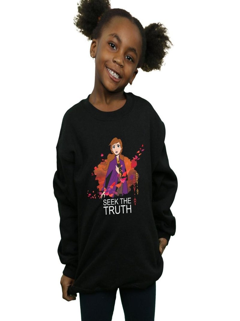 Disney - Sweat FROZEN SEEK THE TRUTH Noir - Kiabi