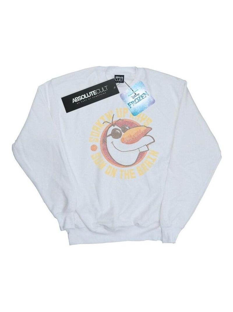 Disney - Sweat FROZEN SUN ON THE BRAIN Blanc - Kiabi