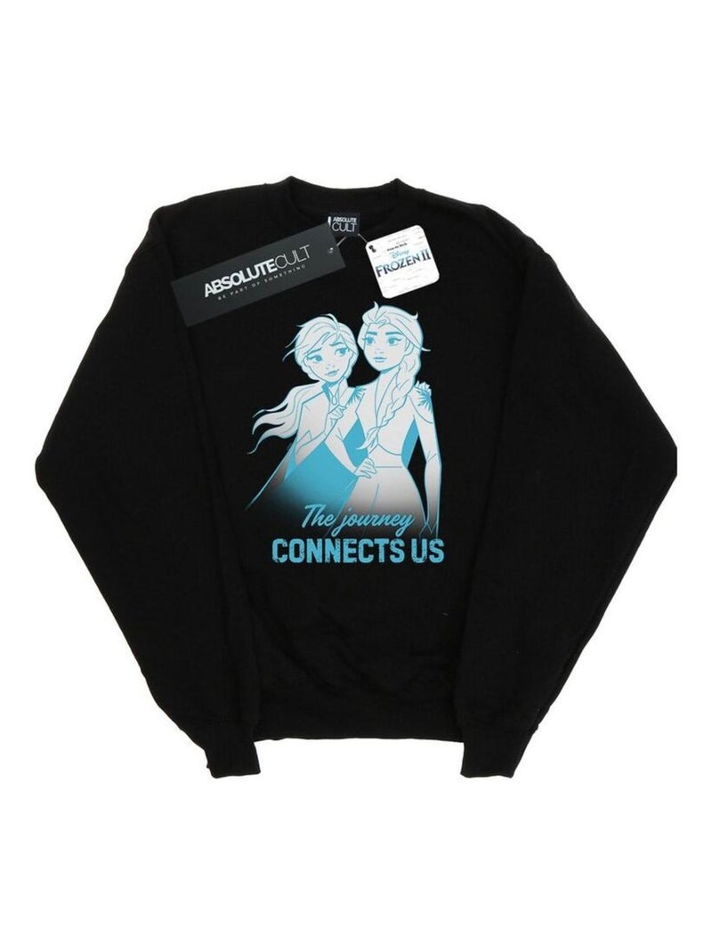 Disney - Sweat FROZEN THE JOURNEY CONNECTS US Noir - Kiabi