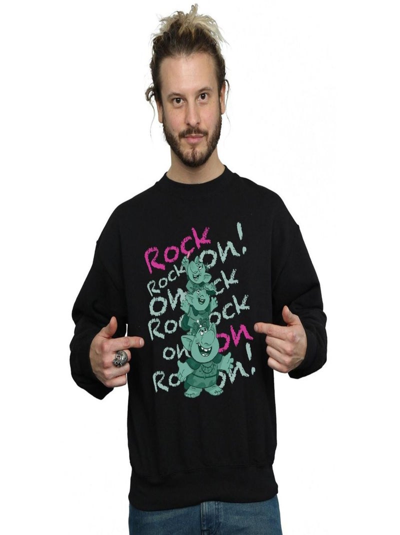 Disney - Sweat FROZEN TROLLS ROCK ON Noir - Kiabi