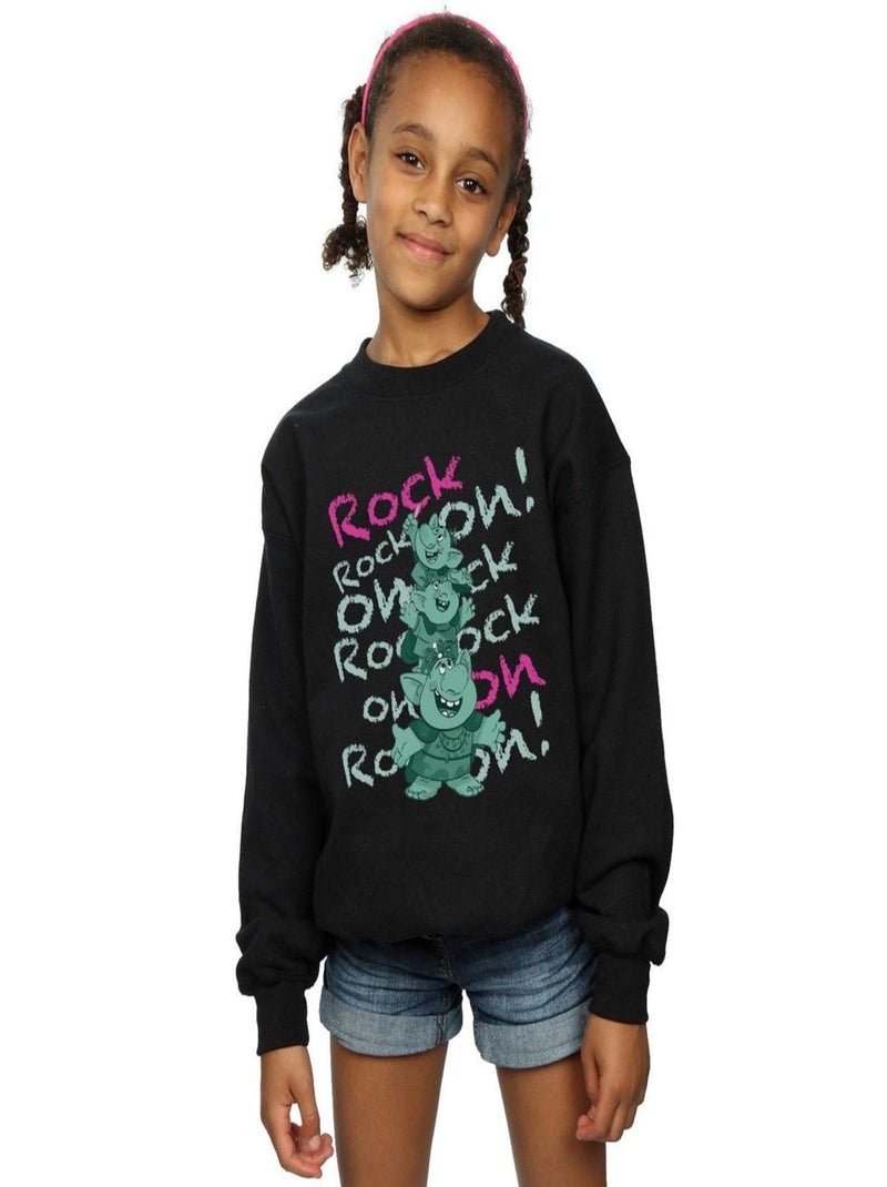 Disney - Sweat FROZEN TROLLS ROCK ON Noir - Kiabi