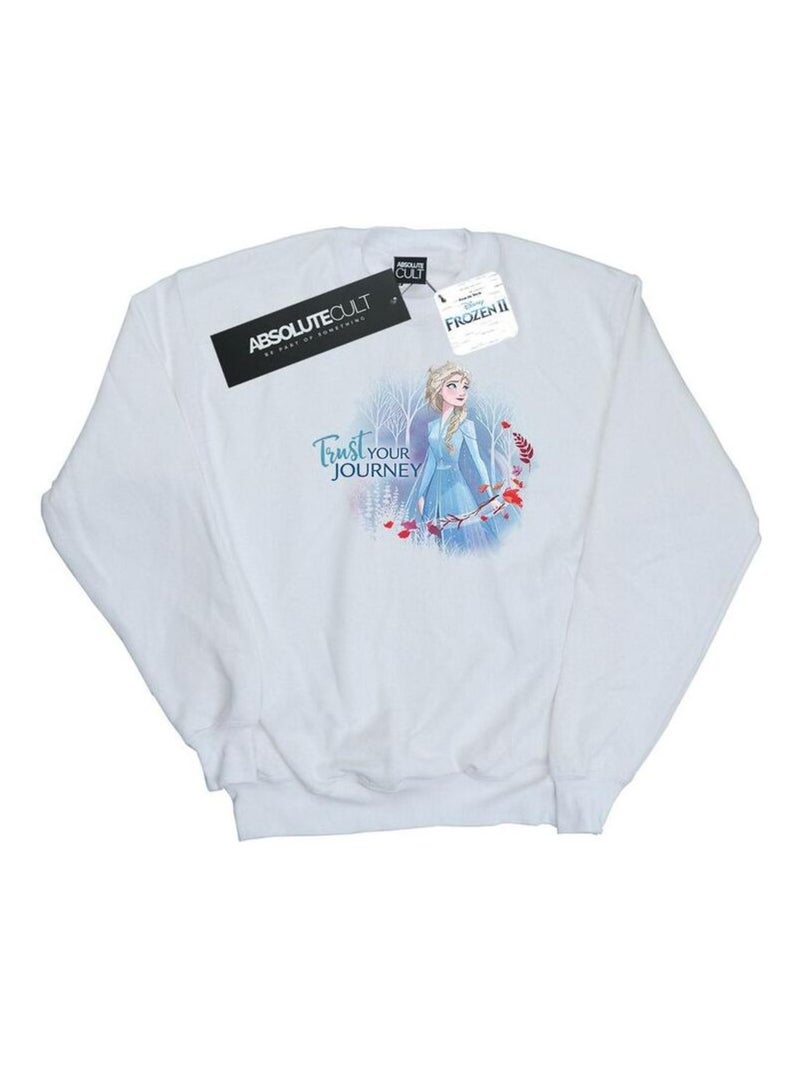 Disney - Sweat FROZEN TRUST YOUR JOURNEY Blanc - Kiabi