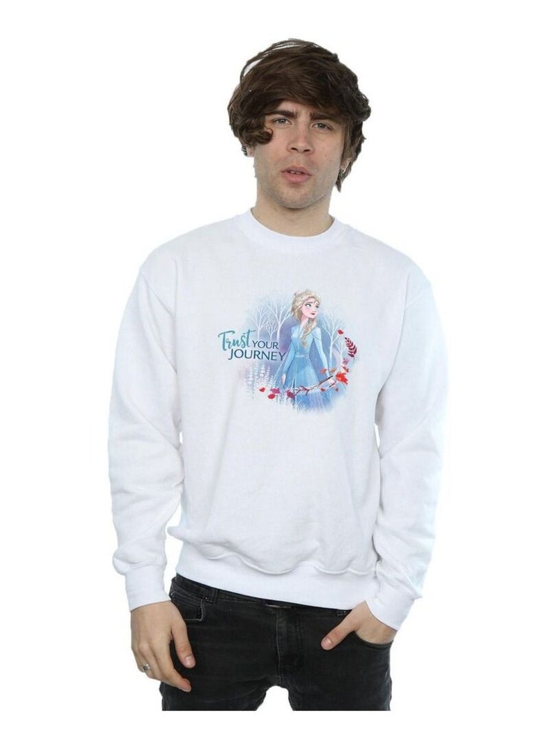 Disney - Sweat FROZEN TRUST YOUR JOURNEY Blanc - Kiabi