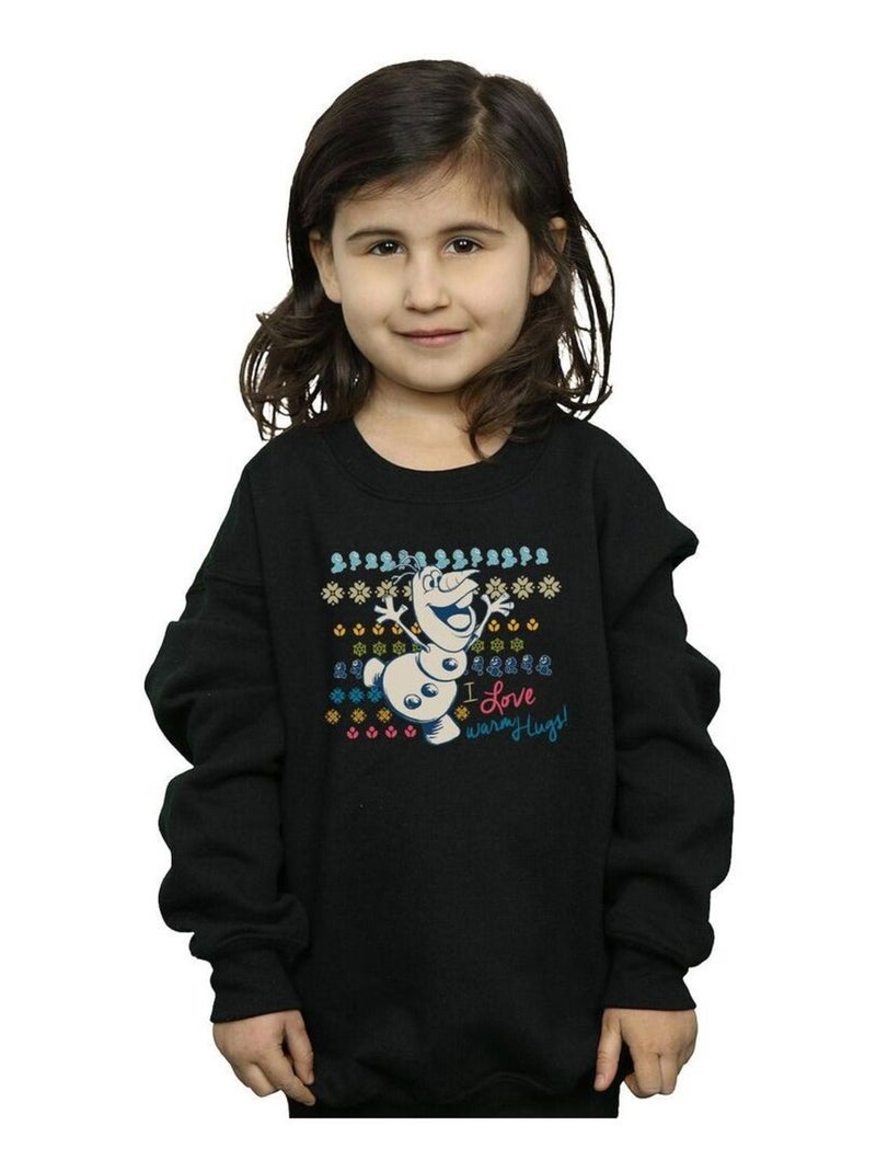 Disney - Sweat FROZEN WARM HUGS Noir - Kiabi