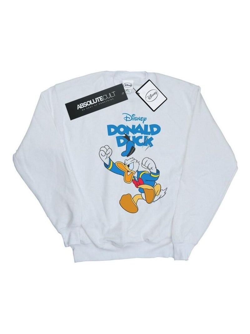 Disney - Sweat FURIOUS DONALD Blanc - Kiabi