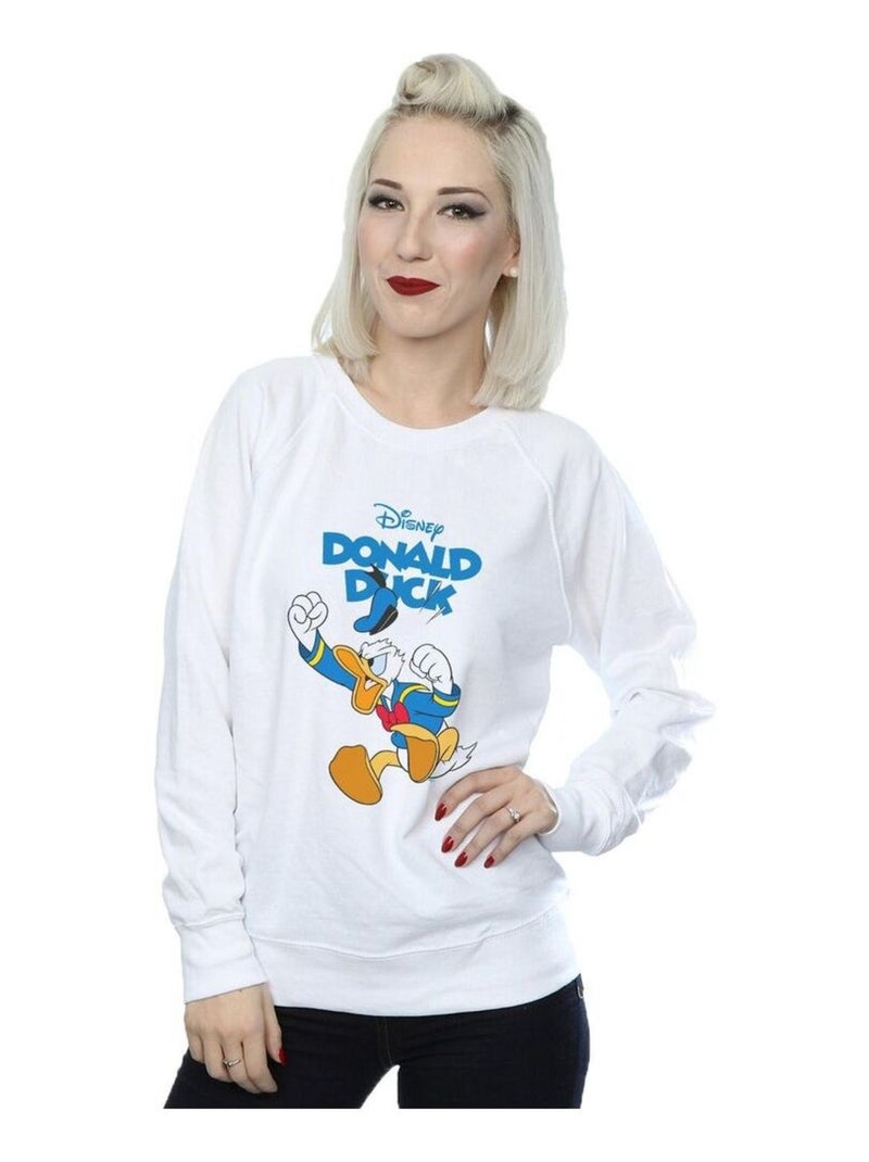 Disney - Sweat FURIOUS DONALD Blanc - Kiabi