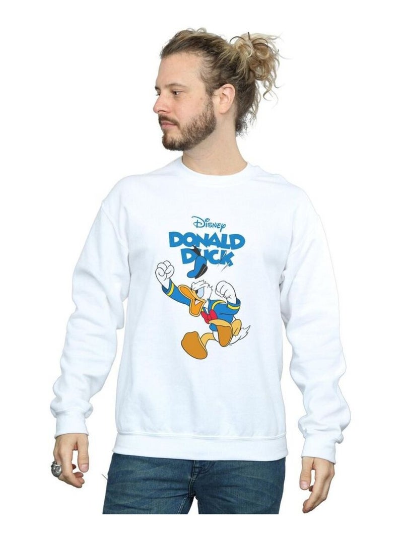 Disney - Sweat FURIOUS DONALD Blanc - Kiabi